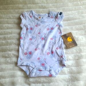 NWT Carharrt white red white blue fireworks 6 month Onesie